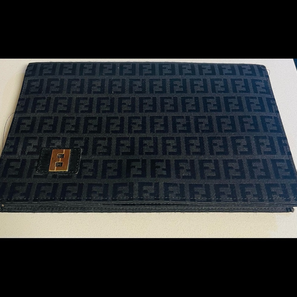 Fendi Monogram Clutch Black